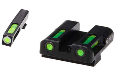 Image of HiViz LiteWave H3 Tritium/Litepipe Pistol Night Sight Set for Glock Gen 1-5 in .45 ACP, .45 GAP, and 10mm
