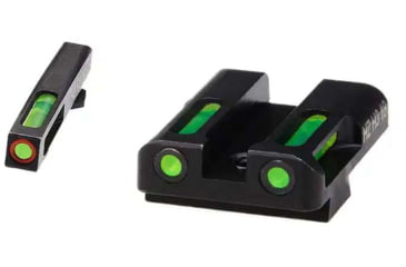 Image of HiViz LiteWave H3 Tritium/Litepipe Pistol Night Sight Set for Glock Gen 1-5 in .45 ACP, .45 GAP, and 10mm