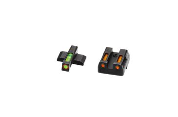 Image of USED HiViz Litewave H3 Tritium/Litepipe Sight Set, HK VP9, HK VP9SK, HK VP40, HK45, HK45C, HK P30, HK P30L, Black, Green/Orange Litepipes w/ Orange Front Ring, HKN621, EDEMO1
