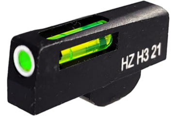 Image of HiViz Smith and Wesson Litewave H3 Tritium/LitePipe, for 2.5in or Longer Barrel, Green with White Front Ring, SWN1002