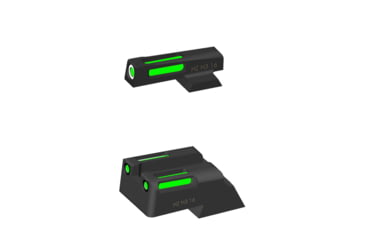 Image of USED HiViz Staccato Handguns LiteWave H3 Tritium/LitePipe Day/Night Sight, Green with White Front Ring, STIN321, EDEMO1, Condition Fair, Other