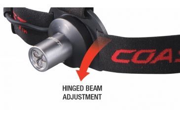 Image of Coast HL3 66 Lumens LED Headlamp, Black/Red Headband - Clam Pack TT7454CP