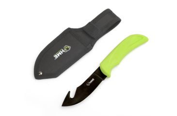Image of HME Products 3.5in Fixed Blade Knife w/Gut Hook and Heavy-Duty Sheath, HME-KN-FBGH
