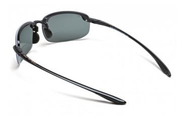 Image of Maui Jim Ho'okipa Reader Sunglasses w/ Gloss Black Frame and Neutral Grey 1.50 Magnification Lenses - G807-0215, Back View