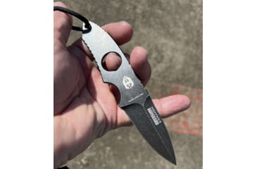 Image of Hoffner Knives Bodyguard Belt Fixed Blade Knife, 2.5in, 440C Steel, Spear Point, Steel, Black, NECK-ITP-SP