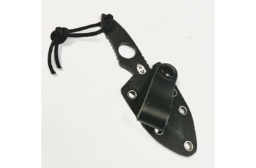 Image of Hoffner Knives Bodyguard Belt Fixed Blade Knife, 2.5in, 440C Steel, Spear Point, Steel, Black, NECK-ITP-SP