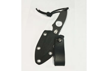 Image of Hoffner Knives Bodyguard Belt Fixed Blade Knife, 2.5in, 440C Steel, Spear Point, Steel, Black, NECK-ITP-SP
