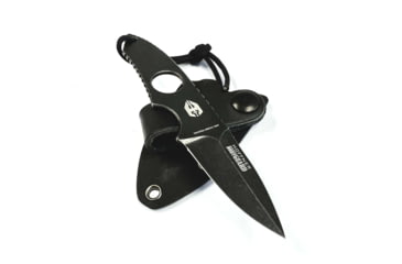 Image of Hoffner Knives Bodyguard Belt Fixed Blade Knife, 2.5in, 440C Steel, Spear Point, Steel, Black, NECK-ITP-SP