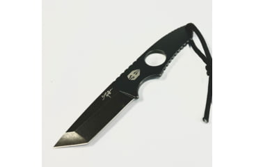 Image of Hoffner Knives Bodyguard Belt Fixed Blade Knife, 2.5in, 440C Steel, Tanto, Steel, Black, NECK-ITP-TA