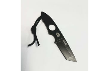 Image of Hoffner Knives Bodyguard Belt Fixed Blade Knife, 2.5in, 440C Steel, Tanto, Steel, Black, NECK-ITP-TA