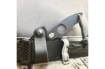 Image of Hoffner Knives Bodyguard Belt Fixed Blade Knife, 2.5in, 440C Steel, Tanto, Steel, Black, NECK-ITP-TA