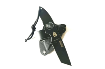 Image of Hoffner Knives Bodyguard Belt Fixed Blade Knife, 2.5in, 440C Steel, Tanto, Steel, Black, NECK-ITP-TA