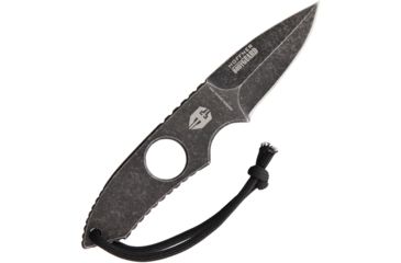 Image of USED Hoffner Knives Bodyguard Neck Knife Fixed Blade Knife, 2.375in, 440C Steel, Standard Edge, Spear Point, Black Stonewash, NKNIFE1, EDEMO1