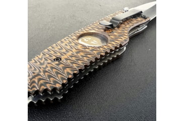 Image of Hoffner Knives Folding Knife, 3.5in, 440c, Spear Point Blade, Chiseled Maduro Grip, Silver Smooth Blade, FK-S3SBS-CMA