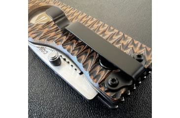 Image of Hoffner Knives Folding Knife, 3.5in, 440c, Spear Point Blade, Chiseled Maduro Grip, Silver Smooth Blade, FK-S3SBS-CMA