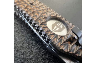 Image of Hoffner Knives Folding Knife, 3.5in, 440c, Spear Point Blade, Chiseled Maduro Grip, Silver Smooth Blade, FK-S3SBS-CMA