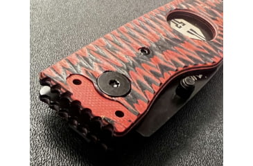 Image of Hoffner Knives Folding Knife, 3.5in, 440c, Spear Point Blade, Chiseled Nightstalker Grip, Black Combo Blade, FK-S3CBK-CRB