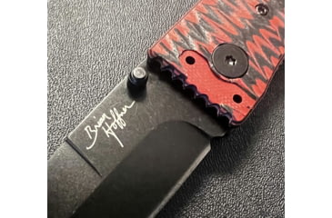 Image of Hoffner Knives Folding Knife, 3.5in, 440c, Spear Point Blade, Chiseled Nightstalker Grip, Black Smooth Blade, FK-S3SBK-CRB