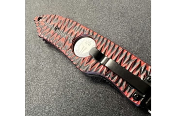 Image of Hoffner Knives Folding Knife, 3.5in, 440c, Spear Point Blade, Chiseled Nightstalker Grip, Black Smooth Blade, FK-S3SBK-CRB