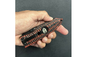 Image of Hoffner Knives Folding Knife, 3.5in, 440c, Spear Point Blade, Chiseled Nightstalker Grip, Black Smooth Blade, FK-S3SBK-CRB