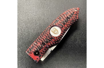 Image of Hoffner Knives Folding Knife, 3.5in, 440c, Spear Point Blade, Chiseled Nightstalker Grip, Silver Smooth Blade, FK-S3SBS-CRB