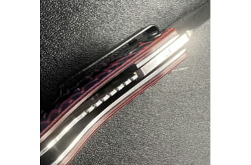 Image of Hoffner Knives Folding Knife, 3.5in, 440c, Spear Point Blade, Chiseled Nightstalker Grip, Silver Smooth Blade, FK-S3SBS-CRB