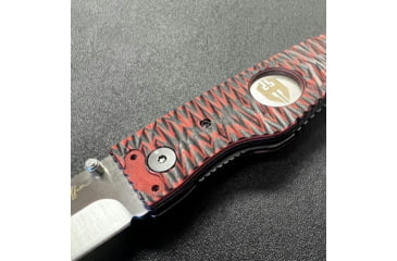Image of Hoffner Knives Folding Knife, 3.5in, 440c, Spear Point Blade, Chiseled Nightstalker Grip, Silver Smooth Blade, FK-S3SBS-CRB