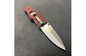 Image of Hoffner Knives Folding Knife, 3.5in, 440c, Spear Point Blade, Chiseled Nightstalker Grip, Silver Smooth Blade, FK-S3SBS-CRB