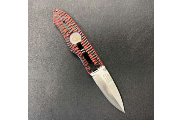 Image of Hoffner Knives Folding Knife, 3.5in, 440c, Spear Point Blade, Chiseled Nightstalker Grip, Silver Smooth Blade, FK-S3SBS-CRB