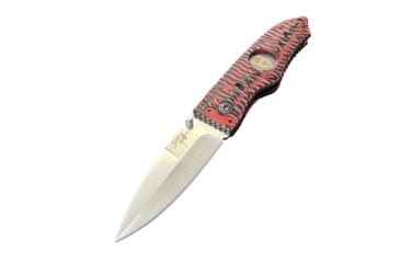 Image of Hoffner Knives Folding Knife, 3.5in, 440c, Spear Point Blade, Chiseled Nightstalker Grip, Silver Smooth Blade, FK-S3SBS-CRB