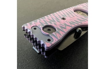Image of Hoffner Knives Folding Knife, 3.5in, 440c, Spear Point Blade, Chiseled Valkyrie Grip, Black Smooth Blade, FK-S3SBK-CPG