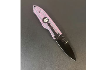 Image of Hoffner Knives Folding Knife, 3.5in, 440c, Spear Point Blade, Chiseled Valkyrie Grip, Black Smooth Blade, FK-S3SBK-CPG