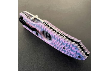 Image of Hoffner Knives Folding Knife, 3.5in, 440c, Spear Point Blade, Chiseled Valkyrie Grip, Silver Combo Blade, FK-S3CBS-CPG