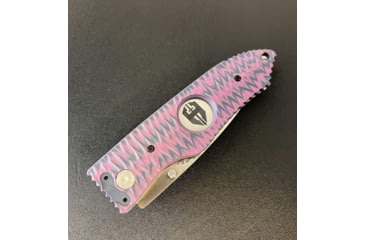 Image of Hoffner Knives Folding Knife, 3.5in, 440c, Spear Point Blade, Chiseled Valkyrie Grip, Silver Combo Blade, FK-S3CBS-CPG