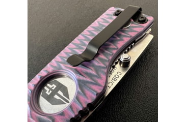 Image of Hoffner Knives Folding Knife, 3.5in, 440c, Spear Point Blade, Chiseled Valkyrie Grip, Silver Combo Blade, FK-S3CBS-CPG