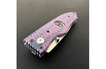 Image of Hoffner Knives Folding Knife, 3.5in, 440c, Spear Point Blade, Chiseled Valkyrie Grip, Silver Combo Blade, FK-S3CBS-CPG