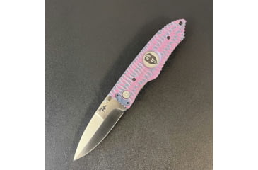Image of Hoffner Knives Folding Knife, 3.5in, 440c, Spear Point Blade, Chiseled Valkyrie Grip, Silver Smooth Blade, FK-S3SBS-CPG