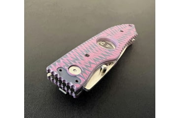 Image of Hoffner Knives Folding Knife, 3.5in, 440c, Spear Point Blade, Chiseled Valkyrie Grip, Silver Smooth Blade, FK-S3SBS-CPG