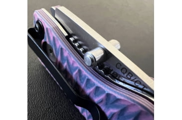 Image of Hoffner Knives Folding Knife, 3.5in, 440c, Spear Point Blade, Chiseled Valkyrie Grip, Silver Smooth Blade, FK-S3SBS-CPG
