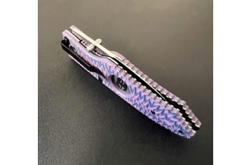 Image of Hoffner Knives Folding Knife, 3.5in, 440c, Spear Point Blade, Chiseled Valkyrie Grip, Silver Smooth Blade, FK-S3SBS-CPG