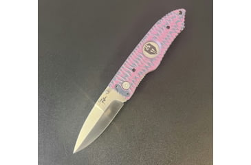 Image of Hoffner Knives Folding Knife, 3.5in, 440c, Spear Point Blade, Chiseled Valkyrie Grip, Silver Smooth Blade, FK-S3SBS-CPG