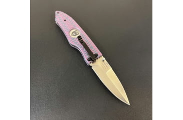 Image of Hoffner Knives Folding Knife, 3.5in, 440c, Spear Point Blade, Chiseled Valkyrie Grip, Silver Smooth Blade, FK-S3SBS-CPG