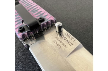 Image of Hoffner Knives Folding Knife, 3.5in, 440c, Spear Point Blade, Chiseled Valkyrie Grip, Silver Smooth Blade, FK-S3SBS-CPG