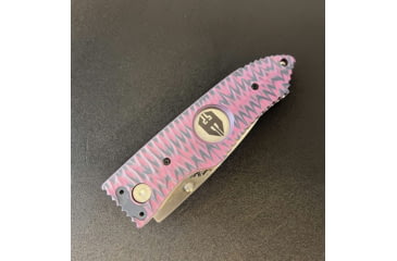 Image of Hoffner Knives Folding Knife, 3.5in, 440c, Spear Point Blade, Chiseled Valkyrie Grip, Silver Smooth Blade, FK-S3SBS-CPG