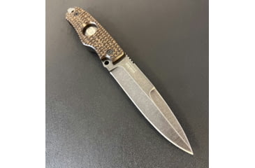 Image of Hoffner Knives Hand Spear Fixed Blade Knife, 5in, 440C Steel, Chiseled Maduro Grip, Black Smooth Blade, Black, HS-S5SBK-CMA