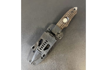 Image of Hoffner Knives Hand Spear Fixed Blade Knife, 5in, 440C Steel, Chiseled Maduro Grip, Black Smooth Blade, Black, HS-S5SBK-CMA