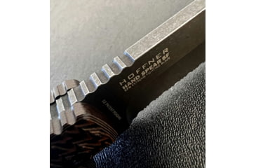 Image of Hoffner Knives Hand Spear Fixed Blade Knife, 5in, 440C Steel, Chiseled Maduro Grip, Black Smooth Blade, Black, HS-S5SBK-CMA