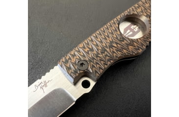 Image of Hoffner Knives Hand Spear Fixed Blade Knife, 5in, 440C Steel, Chiseled Maduro Grip, Silver Smooth Blade, Black, HS-S5SBS-CMA