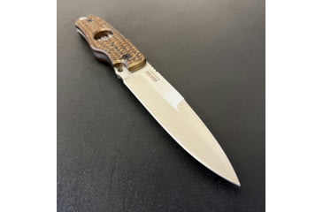 Image of Hoffner Knives Hand Spear Fixed Blade Knife, 5in, 440C Steel, Chiseled Maduro Grip, Silver Smooth Blade, Black, HS-S5SBS-CMA