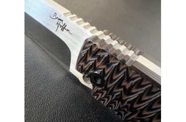Image of Hoffner Knives Hand Spear Fixed Blade Knife, 5in, 440C Steel, Chiseled Maduro Grip, Silver Smooth Blade, Black, HS-S5SBS-CMA